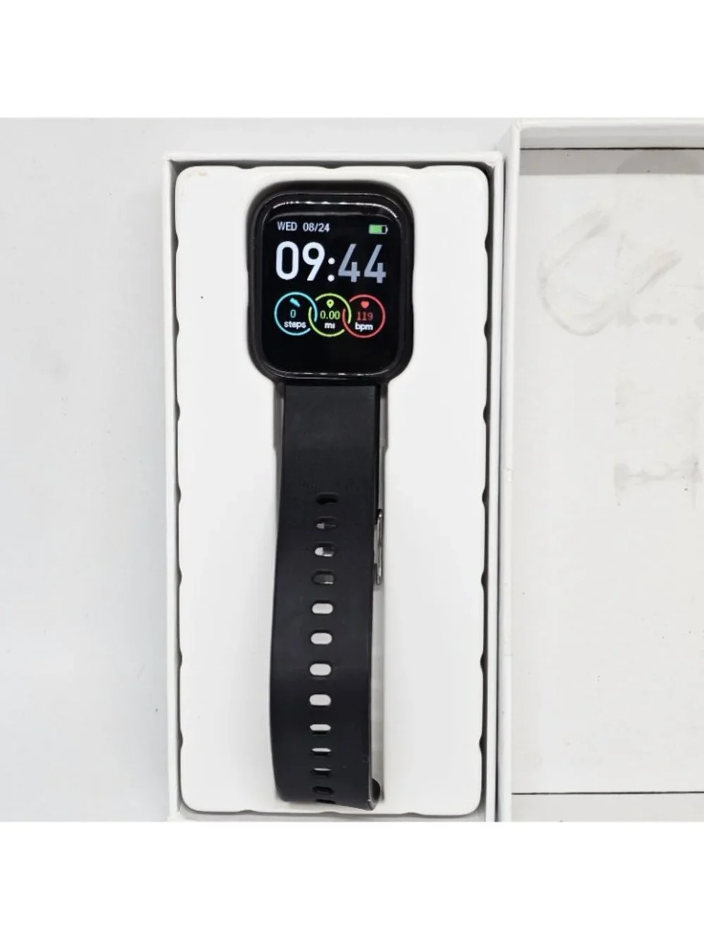 Smart Watch Men Women Waterproof Heart Rate Fitness Steps Black